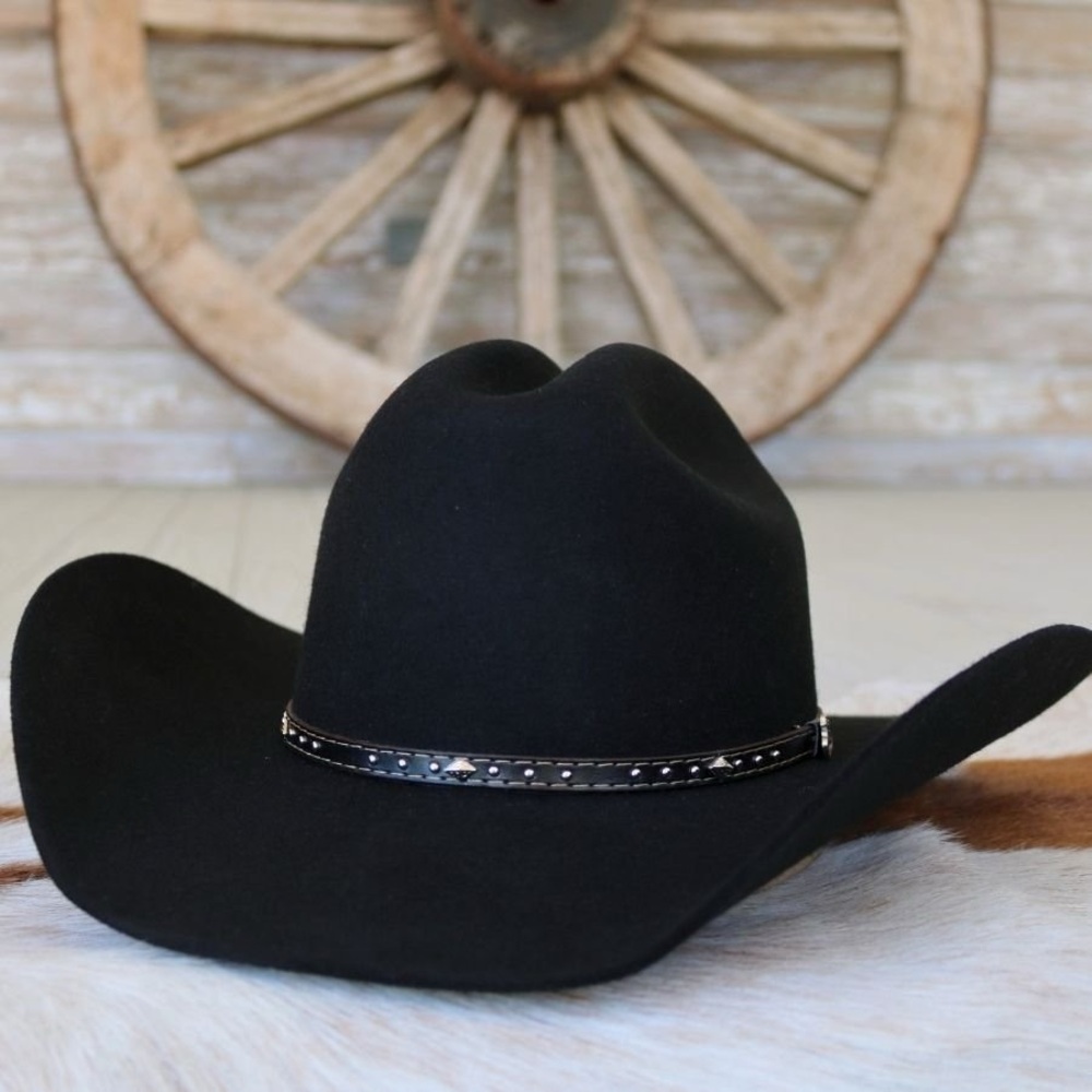Justin 2X Black Wool Cowboy Hat - Black Hills